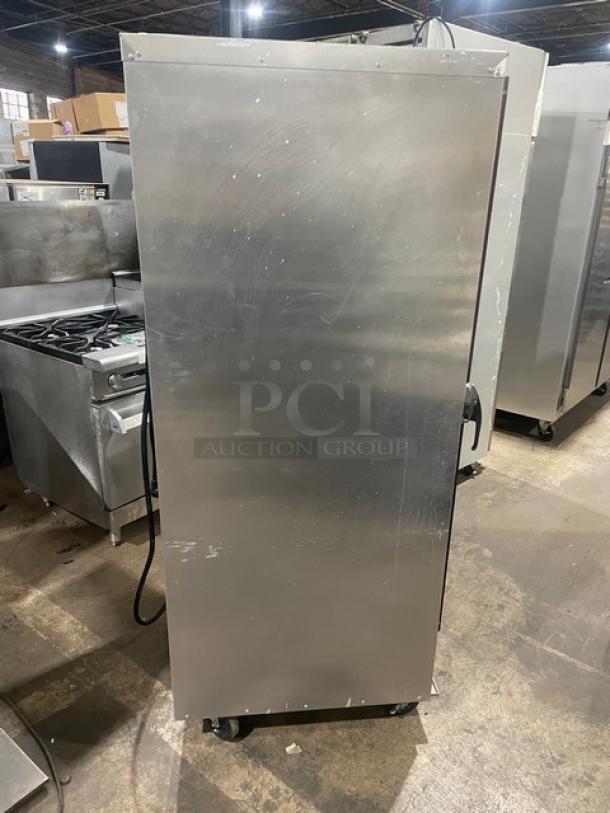 Carter-Hoffman HL3-18-35 stainless steel heating/proofing cabinet, electric, full height, on casters, 120V, used condition.