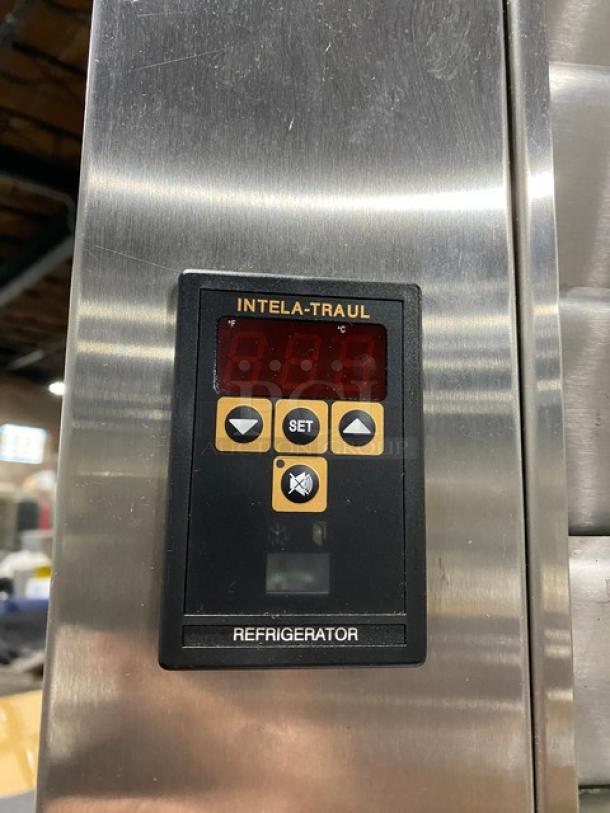 Traulsen Spec Line Series commercial refrigerator control panel with digital display and buttons. Model: AHT232WUTHHS.