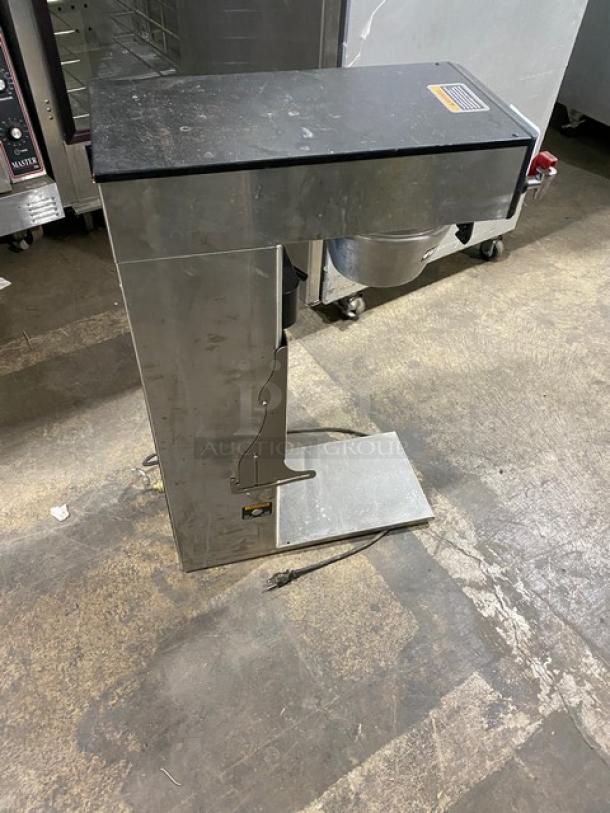 Bunn Infusion Series ITCB-DV Tall Brewer, stainless steel, with hot water dispenser and digital controls, 120V, good condition.