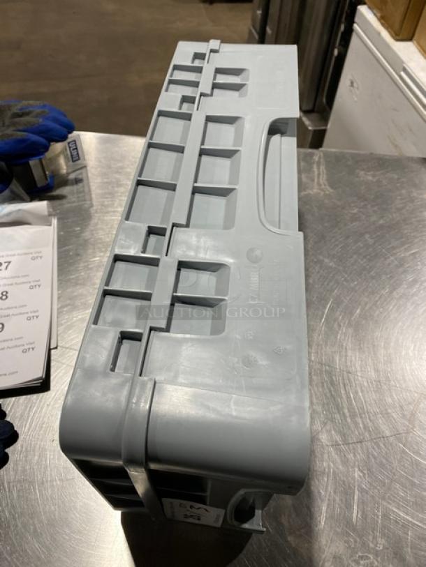 Cambro Commercial Gray Half Size 10 Compartment Dishwashing Rack, Model HBR258, in good condition with visible brand marking.