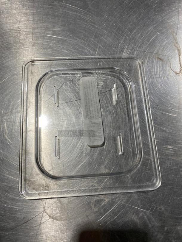Cambro Camwear Series clear polycarbonate food pan cover, model 60CWC135, new condition, commercial grade.