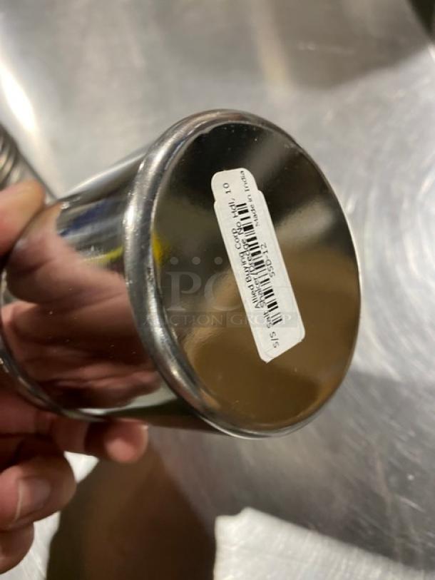 ABC Commercial Stainless Steel 10 Oz Dredge/Shaker, Model SSD12, new condition, with visible barcode and label.