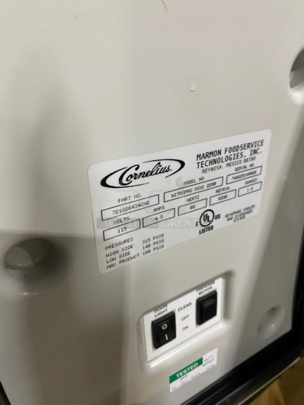 Cornelius Nitro Pro Mini Series Commercial Cold Brew Dispenser, Model NitroproMini2290, UL listed, 115V, new condition.
