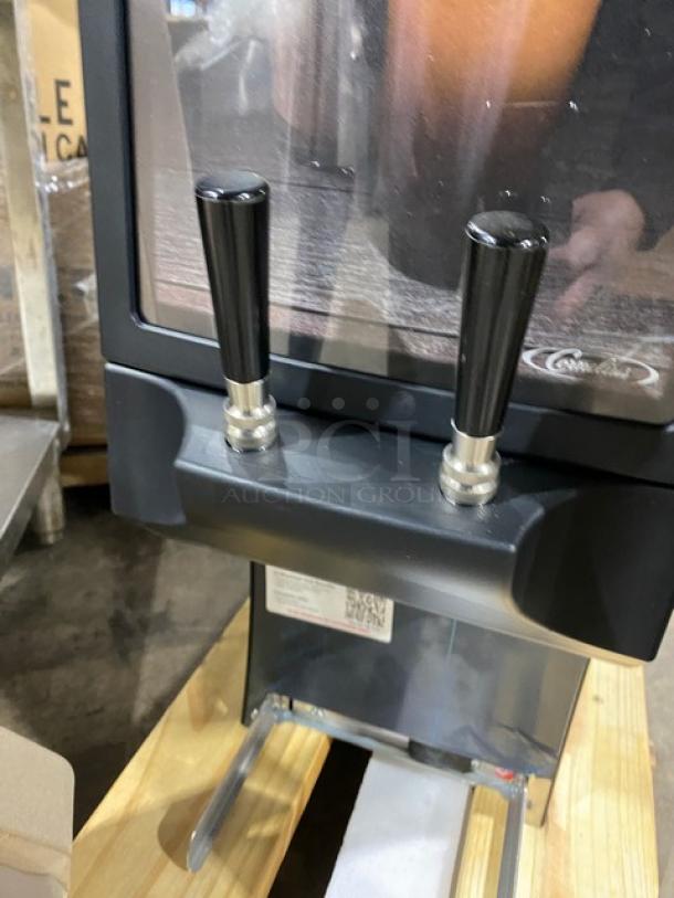 Cornelius Nitro Pro Mini Series cold brew dispenser, black, model NitroproMini2290, new condition, dual taps, 115V.
