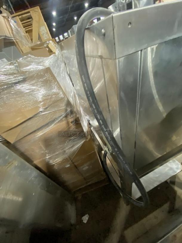 Market Forge Eco-Tech ET-3E stainless steel electric pressure steamer with double undershelf stand, 208V, 3 phase.