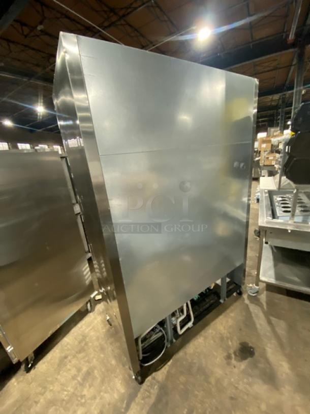 Norlake Advantedge Series R49S stainless steel, 2-door commercial refrigerator, Energy Star certified, on casters.