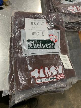 NEW Chefwear Premier Series Women's Brown Crossover Jacket, Size 3X, Model 5240, in original packaging, brand tagged.