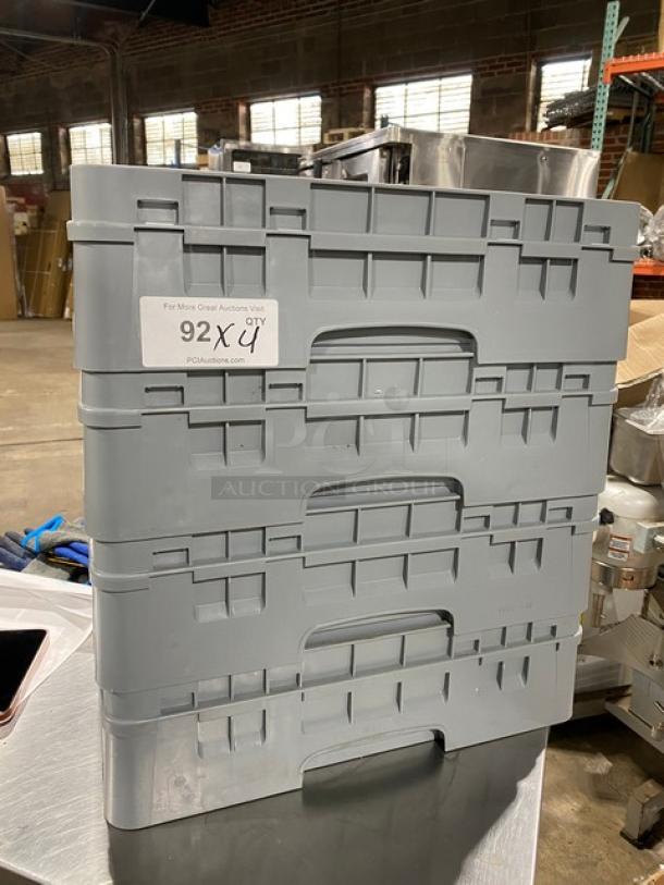 Cambro Camrack 10HS318, soft gray, half-size rack with extender, 10 compartments, for cups/glasses, excellent condition.
