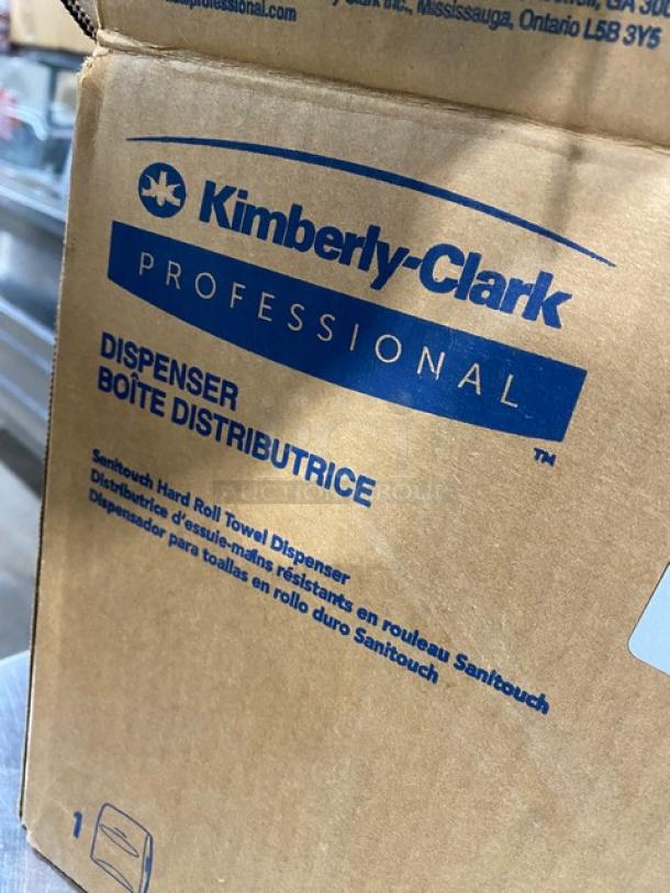 Kimberly Clark Sanitouch Hard-Roll Towel Dispenser, Model 09996, new in box, smoke black.