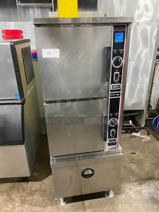 Market Forge Eco-Tech Plus ETP10E dual compartment convection steamer, stainless steel, Energy Star certified, 480V 3 phase.