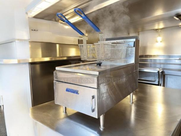 Imperial IEST-25 gas steam table, top-tier condition, 65,000 BTU, fully tested, stainless steel, visible Imperial logo.