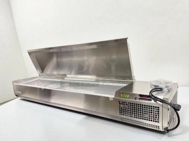 Turbo Air CTST Series countertop salad prep table, brand new, stainless steel, 120V, flawless condition.