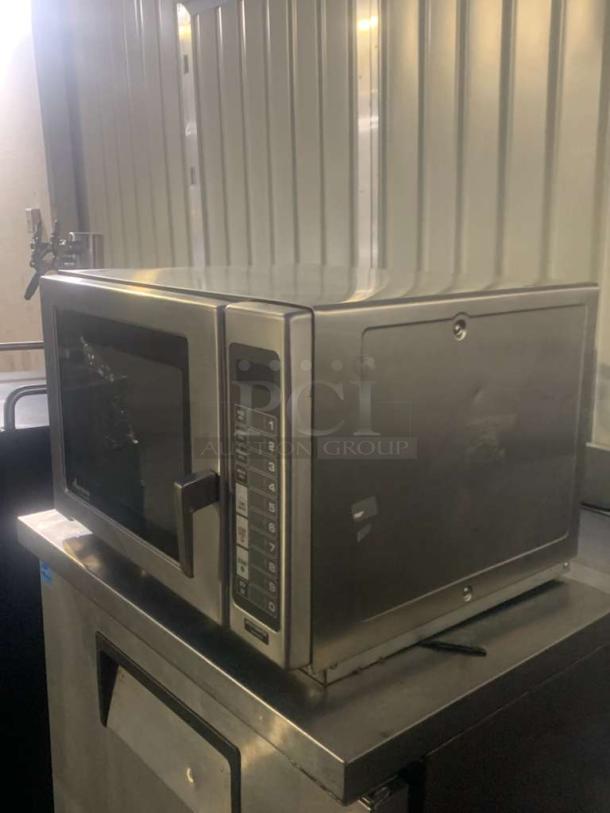Amana RFS12MPA commercial microwave oven, stainless steel, prime condition, digital controls, fully tested and working.