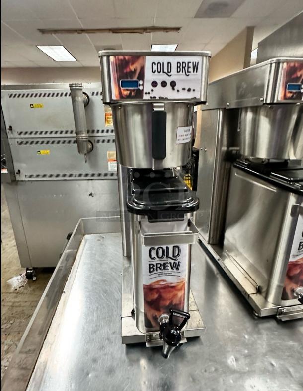 Brand New Newco CLDBR-3.5G Cold Brew Dispenser, 3.5 Gallon, 120V, NSF Certified, tested, stainless steel finish.