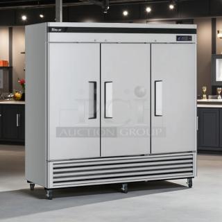 Turbo Air M3R72-3-N 3-door commercial reach-in refrigerator, 65.8 cu. ft., excellent condition, fully tested, 115V.