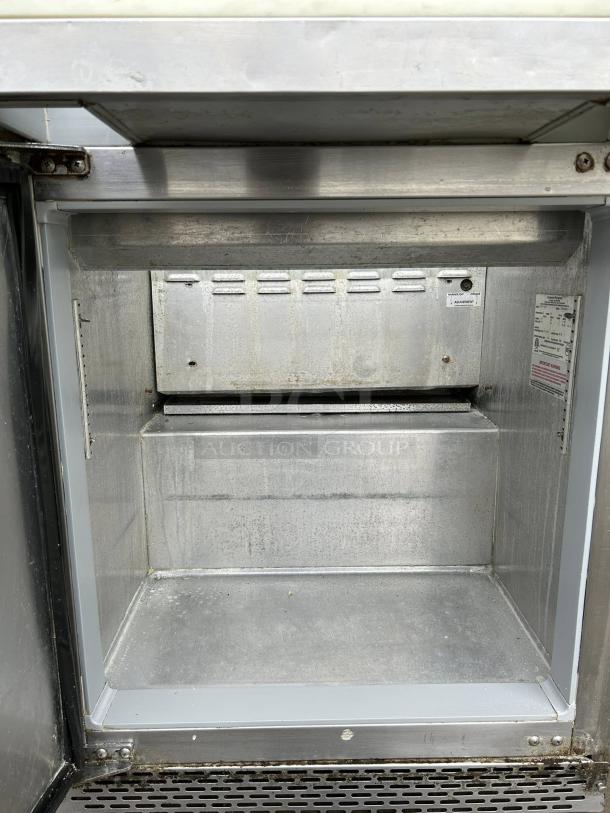 Continental SW27-12M undercounter refrigerated sandwich prep table, superb condition, stainless interior, 115V, fully tested.