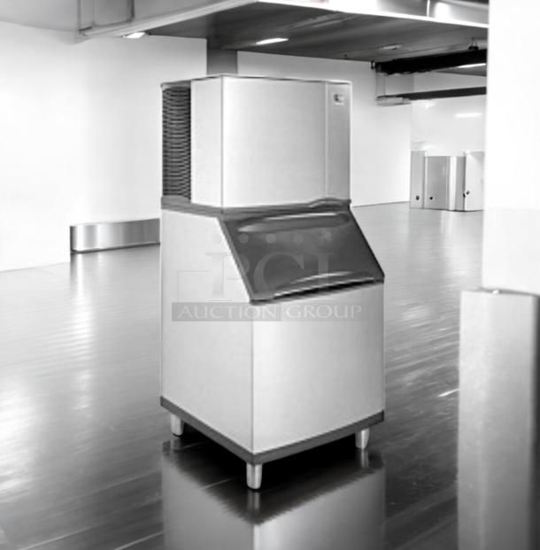 Manitowoc SY0854A ice maker with storage bin, 115V, outstanding condition, fully tested and working.