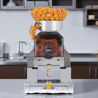 Citrocasa 8000 SB-ATS Advance Citrus Juicer with base, sold as is. Stainless steel finish, visible juicing mechanism.