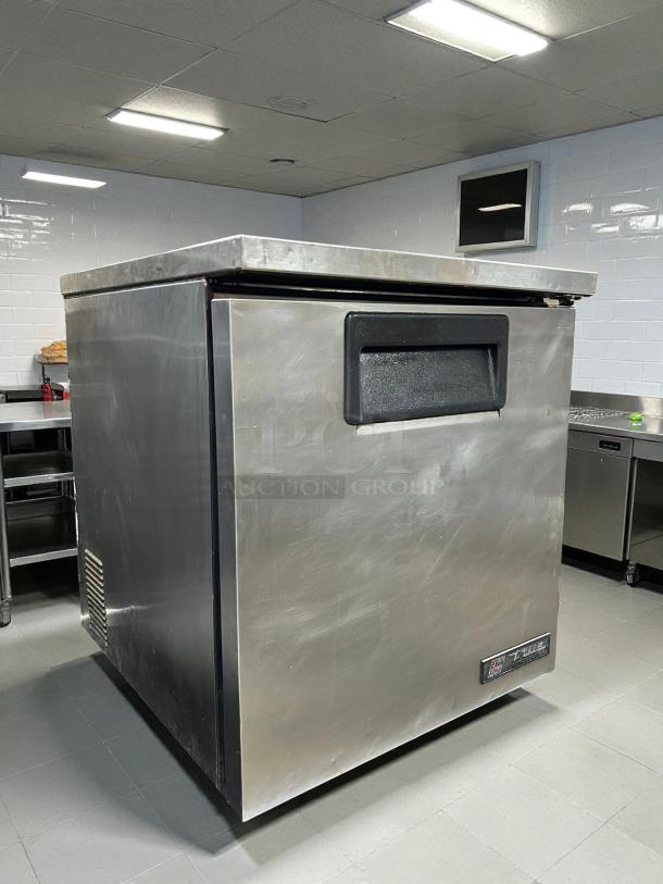 True TUC-27-HC-LP undercounter refrigerator, excellent condition, stainless steel, one door, tested and working.