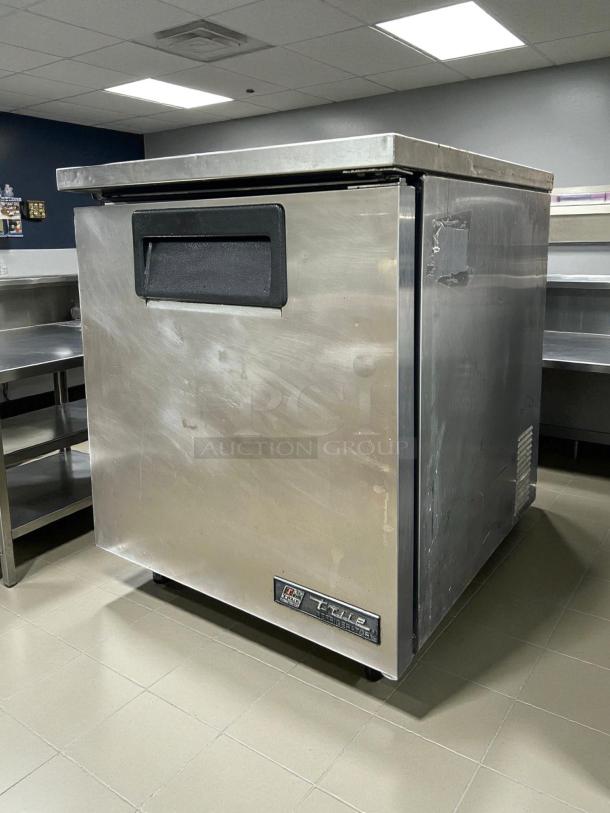 True TUC-27-HC-LP undercounter refrigerator, excellent condition, stainless steel, single door, tested and working.