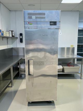 Turbo Air EF24-1-N-V 28" Reach-In Freezer, like new, solid door, top mount, 22 cu. ft. capacity, digital control display.