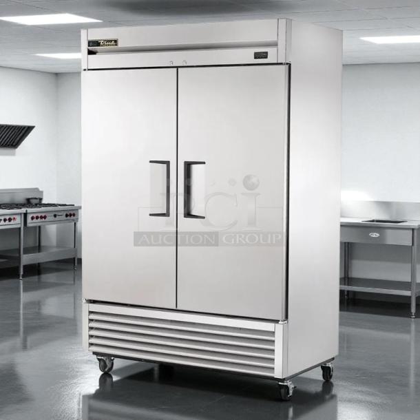 True T-49F-HC 54 1/8" reach-in freezer, excellent condition, dual solid doors, tested and working, 115v.