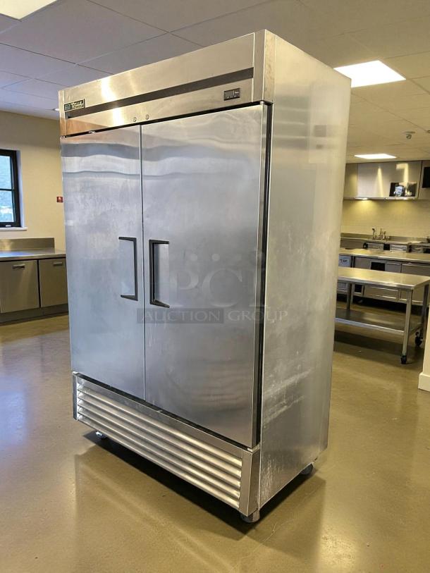 True T-49F-HC reach-in freezer, excellent condition, dual solid doors, tested and working, stainless steel finish.