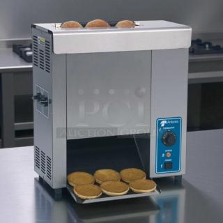 Antunes VCT-1000 vertical bun toaster, excellent condition, 424 slices/hr, 1 1/2" opening, 208/240v, tested working.