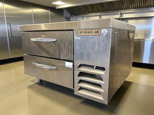Beverage Air WTRCS36HC 36in two drawer refrigerated chef base; stainless steel; tested and working; minor wear.
