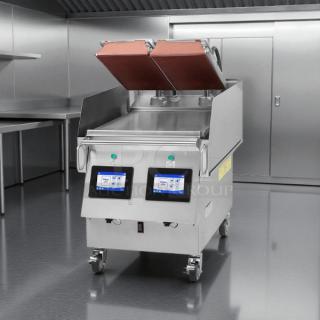 Garland Xpress XPG24 LP 24" Clamshell Griddle with dual platens, easy touch controls, great condition, tested and working.