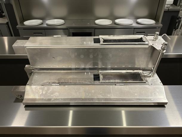 Hardt GR-224 grease trap, stainless steel, tested and working, for Hardt Rotisserie, 120V, 50/60 Hz, pre-owned condition.