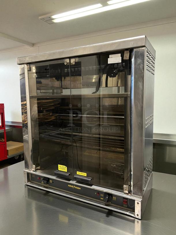 Robot Coupe electric countertop chicken rotisserie, 220v, 1ph, stainless steel, tested and working, excellent condition.
