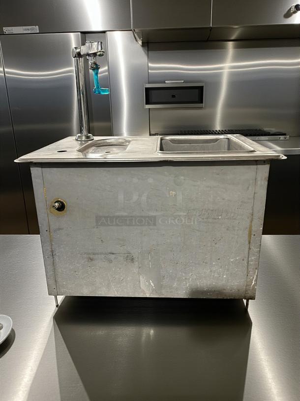 Randell 9510 Drop-In Water and Ice Station, 21"x14.63", excellent condition, tested and working, stainless steel finish.