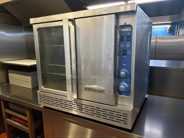 Imperial Range PCVDG-1 convection oven, excellent condition, two-door, stainless steel, bakery depth, tested and working.