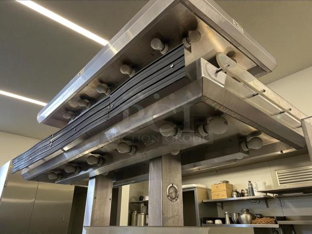 Royston 74” heated display case, 2 open tiers, 220v-240v, 3ph, stainless steel, tested, excellent condition.