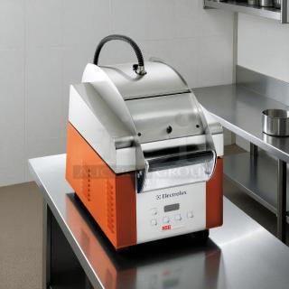 Electrolux HSPPME high-speed infrared panini grill, tested and working, in excellent condition, on stainless steel table.