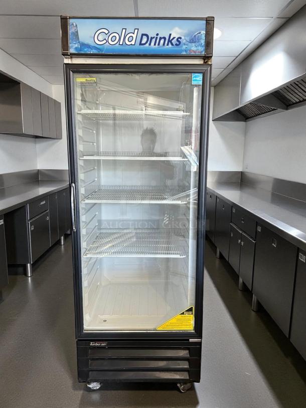 Turbo Air TGM-22RV-N6 Glass Door Merchandiser, right hinge, white, excellent condition, tested and working.