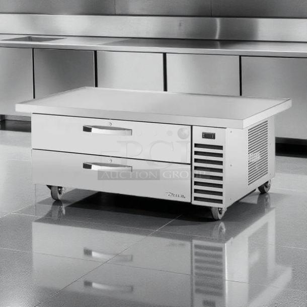 True TRCB-52-60-HC Spec Series 60" refrigerated chef base with 2 drawers, stainless steel, tested, excellent condition.