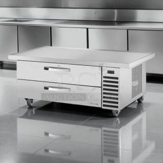 True TRCB-52-60-HC Spec Series 60" refrigerated chef base with 2 drawers, stainless steel, tested, excellent condition.