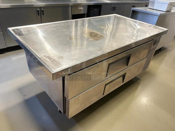 True TRCB-52-60-HC Spec Series 60" refrigerated chef base, stainless steel, 2 drawers, excellent condition, fully tested.