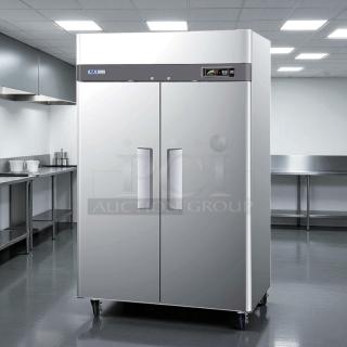 Turbo Air M3F47-2-N M3 Series solid door reach-in freezer, 2-section, excellent condition, tested and working.