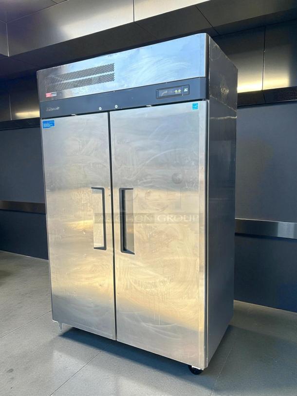 Turbo Air M3F47-2-N reach-in freezer, 2 solid doors, excellent condition, tested working, stainless steel finish.