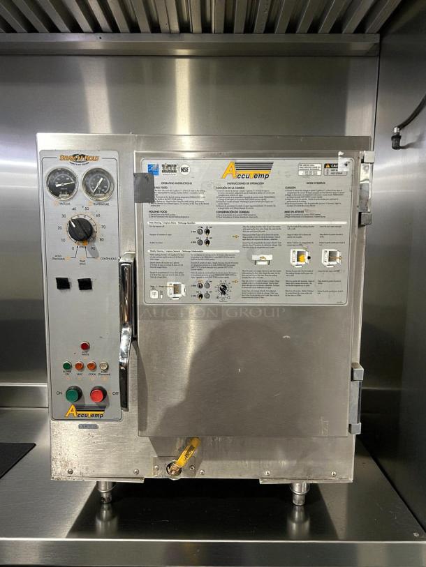 AccuTemp S62083D100 Steam'N'Hold convection steamer, 6-pan, stainless steel, tested and working, countertop model, 208v/3ph.