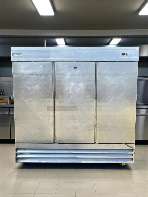 Kintera KBM3F bottom mount freezer, three doors, stainless steel, great condition, tested and working, model 940979.