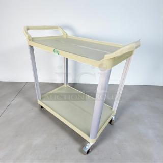 Brand new Choice black utility cart, model 109cartbs2bk, with two shelves, in original packaging.