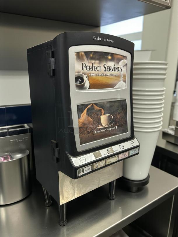 Perfect Servings® Powder Dispenser, 120V, Model UV-PSPD-5-AV-BL-T-B, by United Food Group, Inc. Prime condition, fully tested.