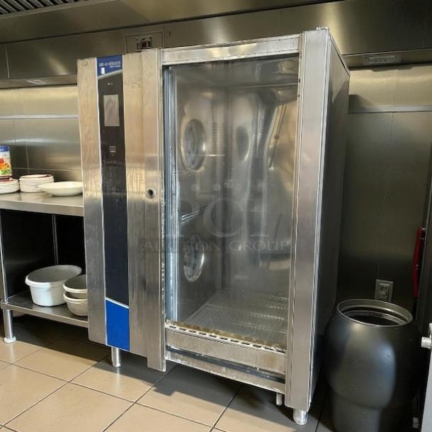 Electrolux Air-o-Steam AOS202GTP1 natural gas combi oven in outstanding condition, fully tested, stainless steel finish.