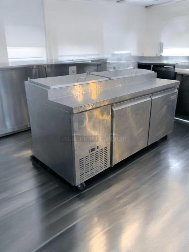 Prime condition Delfield UCD4448N 48" Refrigerated Pizza Prep Table, 115V, fully tested and working, stainless steel.