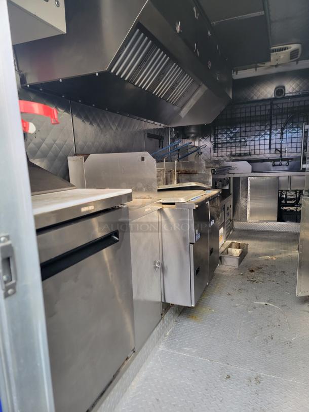 2021 16' Quality mobile kitchen trailer, stainless steel interior, commercial range hood, Arctic Air units, fire suppression.