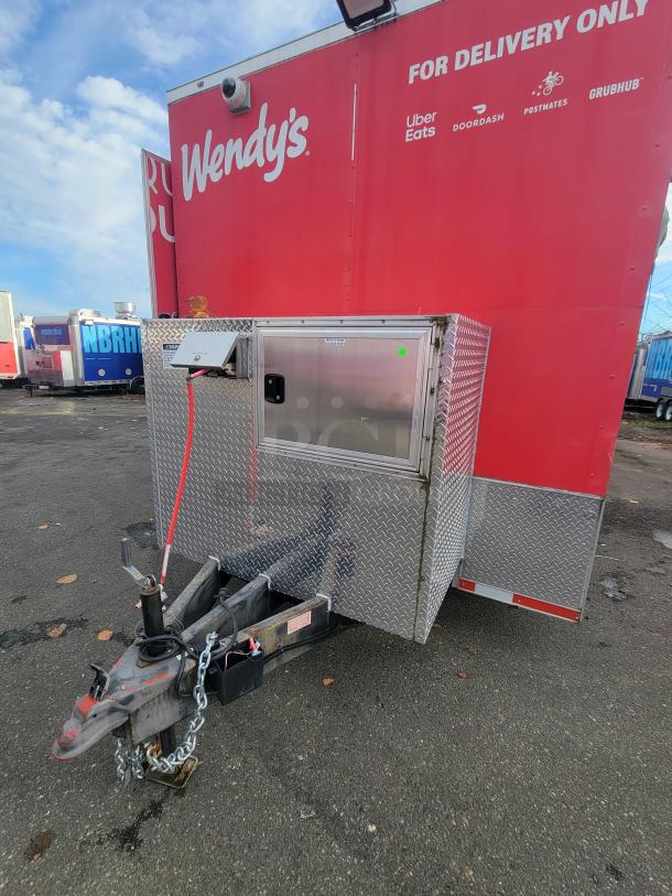 2022 Titanium Cargo 28' Food Trailer, Wendy's branding, equipped with high-volume kitchen appliances and dessert station.